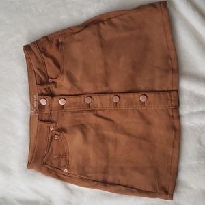 No Boundaries suede skirt